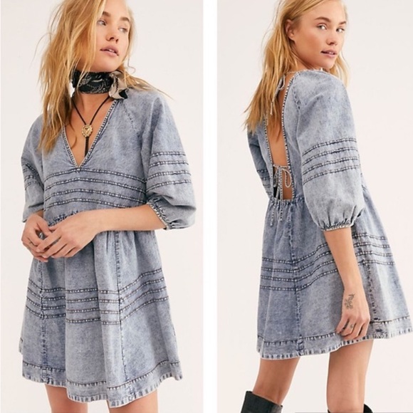 Sweet Surrender Denim Mini Dress Xl 